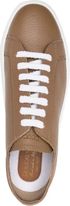 Doucal's Lage Top Leren Sneakers Brown Heren