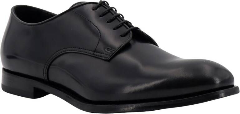 Doucal's Lakleren Veterschoen Black Heren