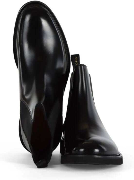 Doucal's Leren Chelsea Boot Elastische Stofinzet Black Heren