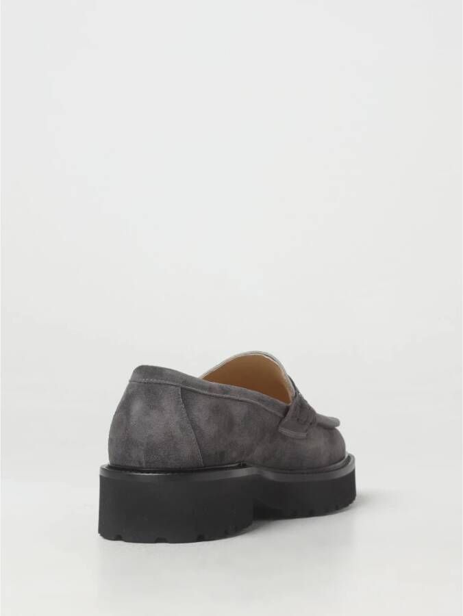 Doucal's Leren en suède mocassin Gray Dames