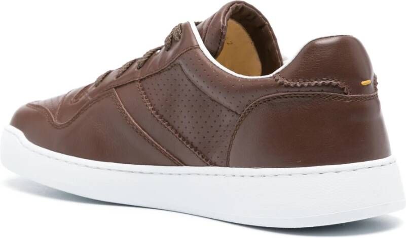 Doucal's Leren lage top sneakers Brown Heren