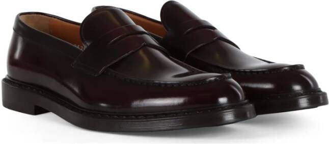 Doucal's Leren Loafers Red Heren