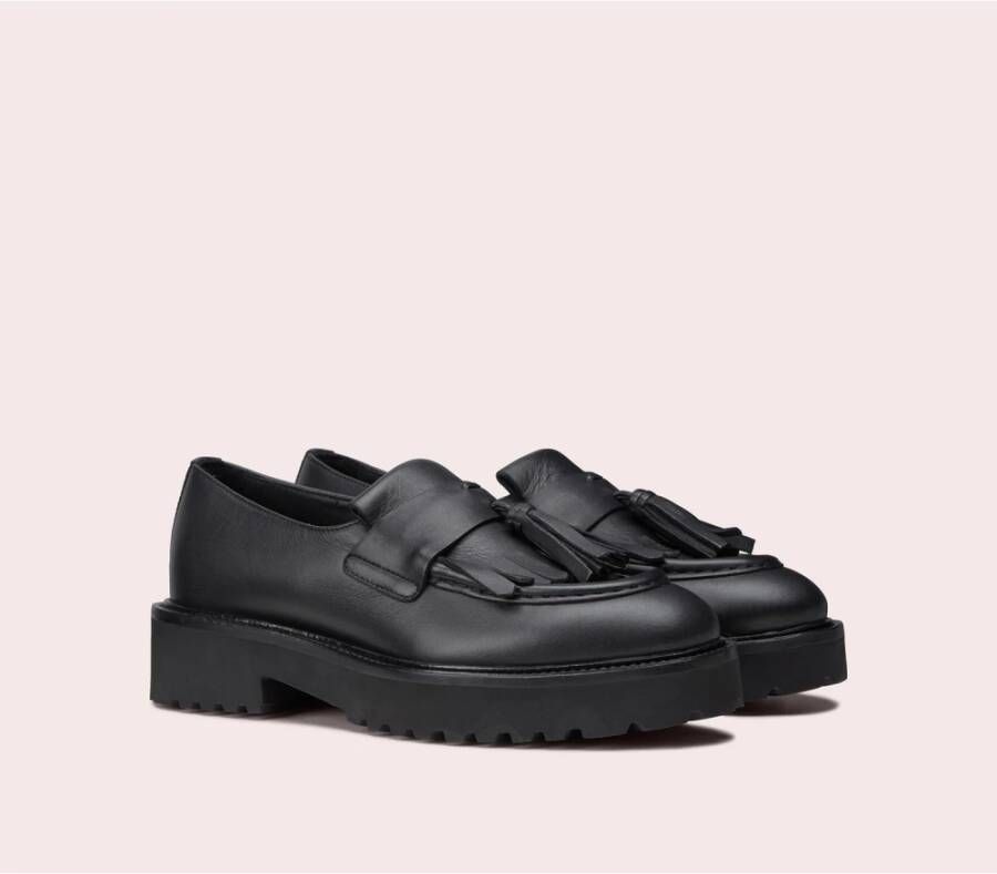 Doucal's Leren Penny loafers voor dames | zwart Black Dames