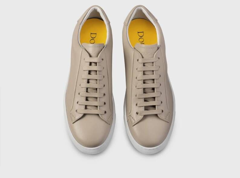 Doucal's Leren sneaker voor heren | beige Heren