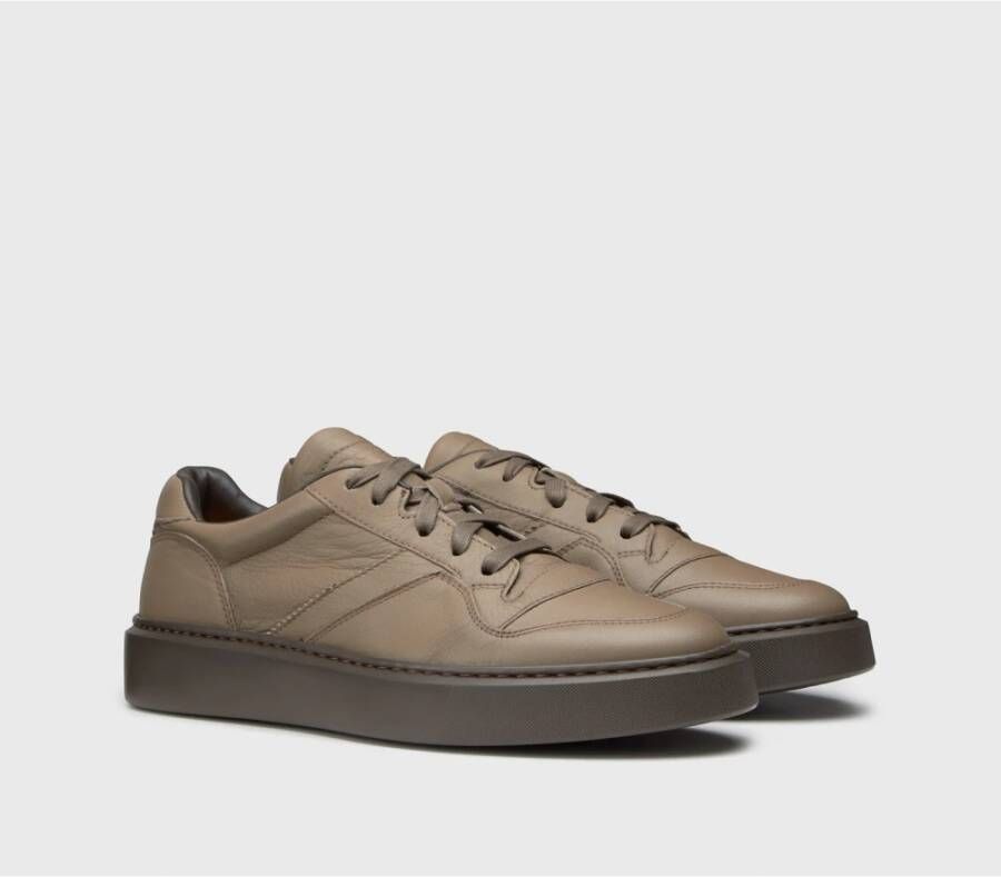 Doucal's Leren sneaker voor heren | bruin Brown Heren