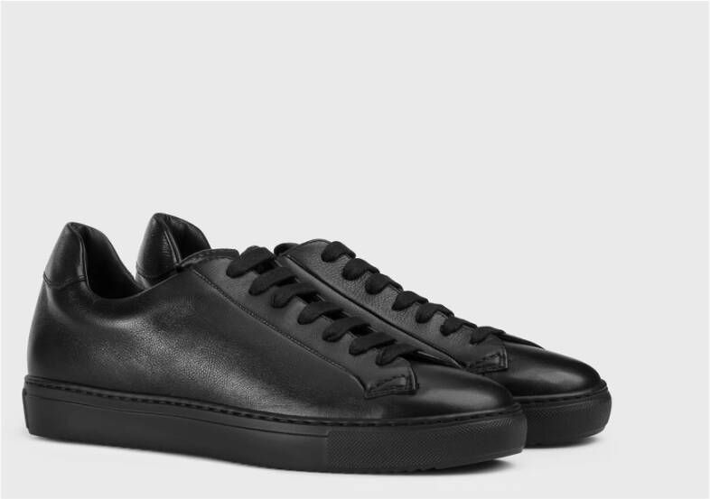 Doucal's Leren sneaker voor heren | zwart Black Heren