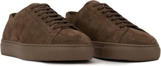 Doucal's Leren sneakers met rubberen zool Brown Heren