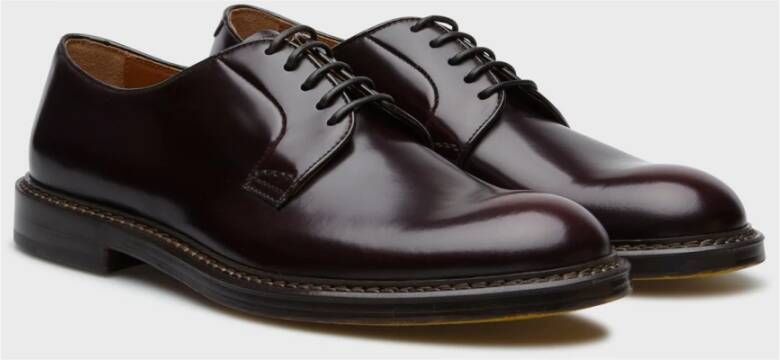 Doucal's Leren veterschoenen voor heren | aubergine Red Heren