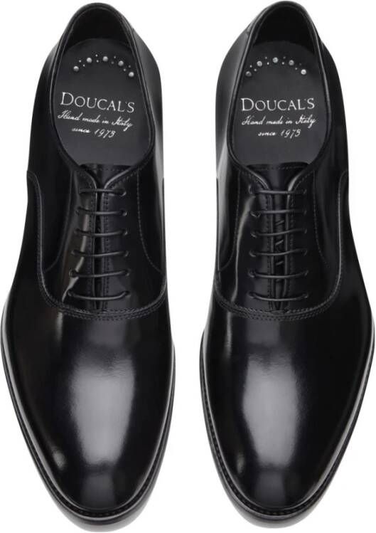 Doucal's Leren veterschoenen voor heren Black Heren