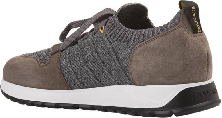 Doucal's Lichtgewicht Grijs en Bruin Sneakers Brown Heren