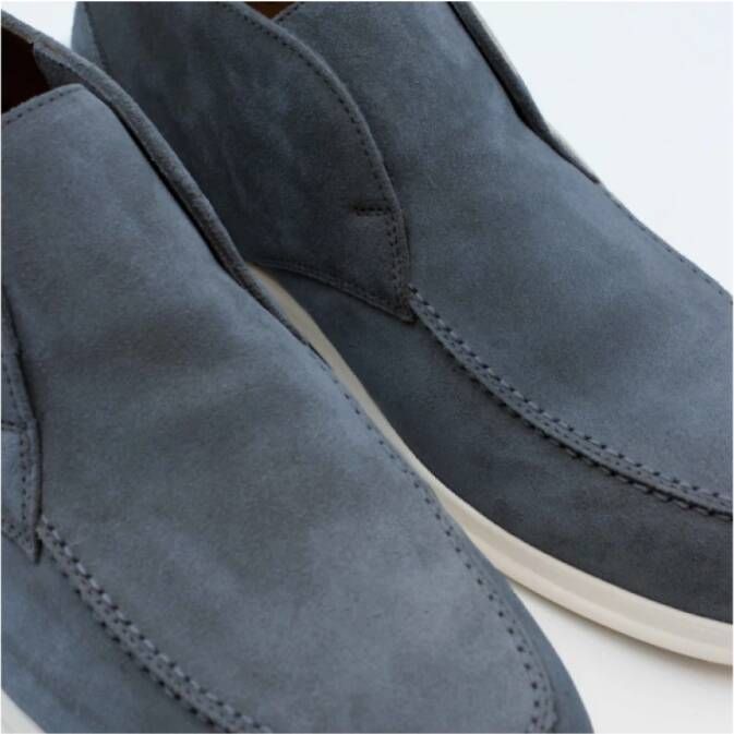 Doucal's Marineblauwe Suède Desert Boots Blake Constructie Blue Heren