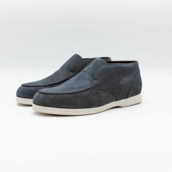 Doucal's Marineblauwe Suède Desert Boots Blake Constructie Blue Heren