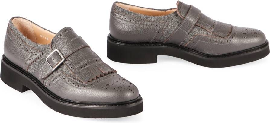 Doucal's Monk-strap leren schoenen Gray Dames