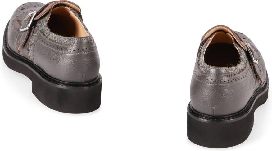 Doucal's Monk-strap leren schoenen Gray Dames