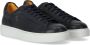 Doucal's Navy Blauw Gehamerd Leren Sneaker Blue Heren - Thumbnail 2