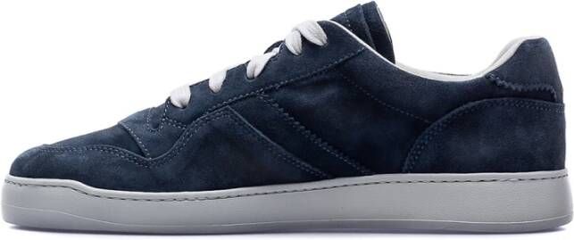 Doucal's Ocean Blue Suede Herensneakers Blauw Heren