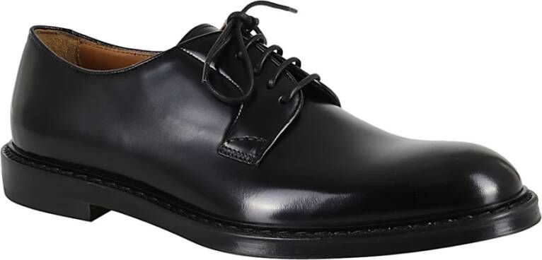 Doucal's Stijlvolle Derby Horse Schoenen Black Heren