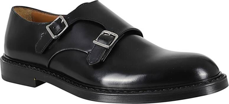 Doucal's Stijlvolle Double Buckle Horse Schoenen Black Heren