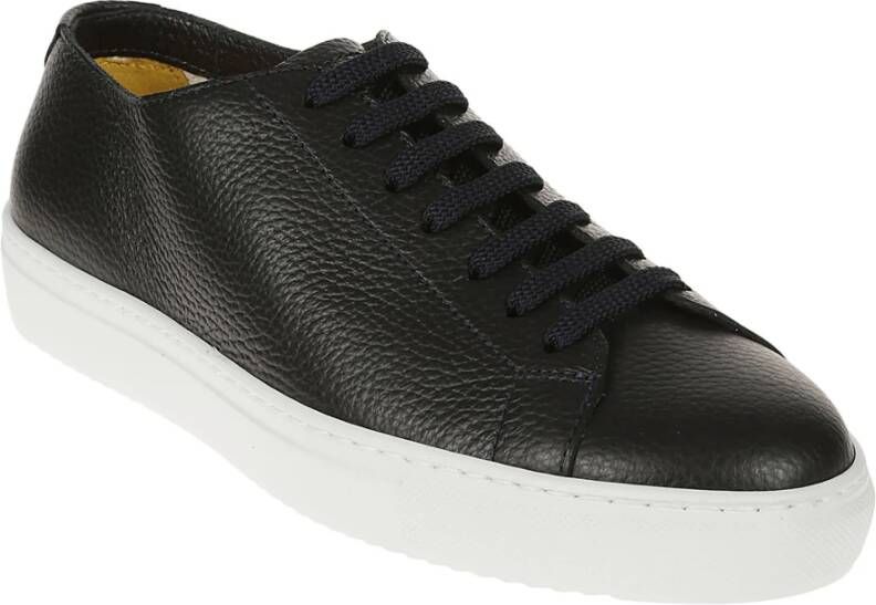 Doucal's Stijlvolle leren sneakers voor comfort Black Heren