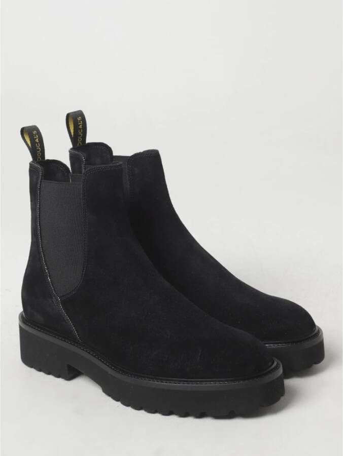 Doucal's Suède Beatles Stijl Schoenen Black Dames