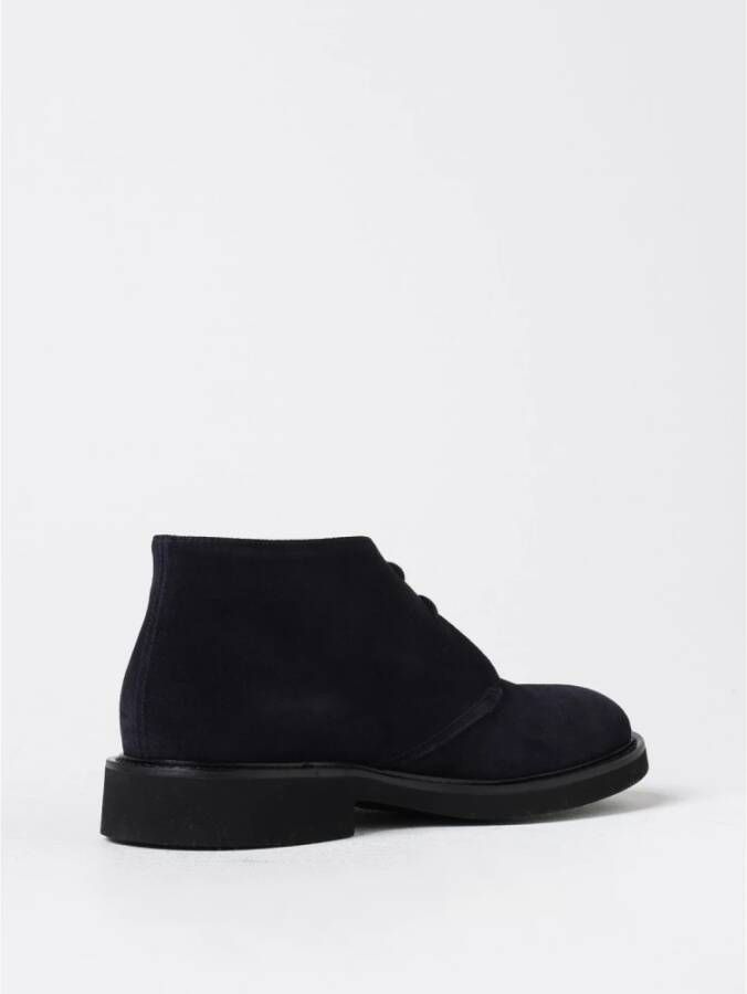 Doucal's Suède Chukka laars met Blake constructie Blue Heren