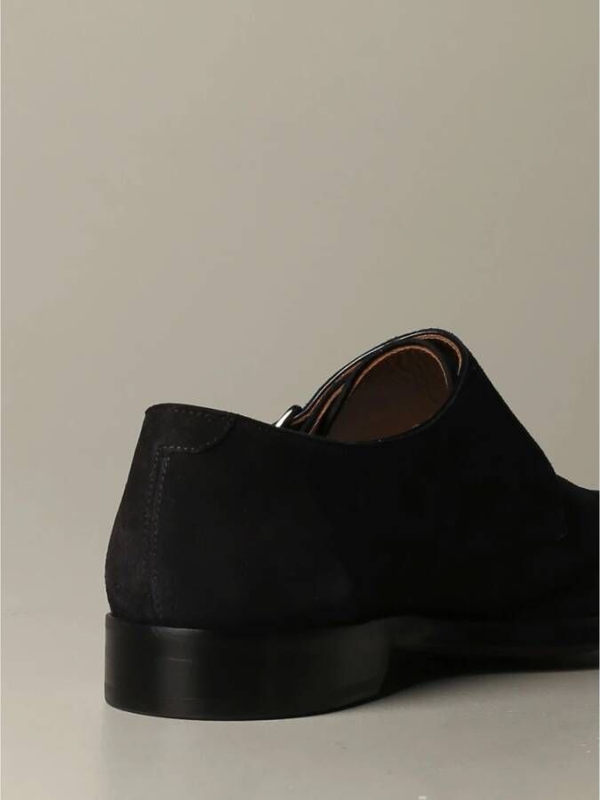 Doucal's Suède Monk Strap Schoenen Blue Heren