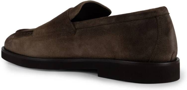 Doucal's Suède Slip-On Heren Loafers Brown Heren