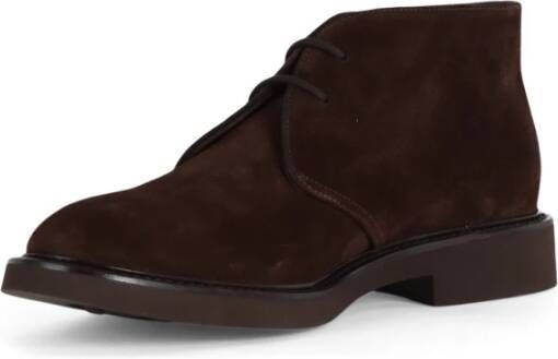 Doucal's Suède Veterschoenen Brown Heren