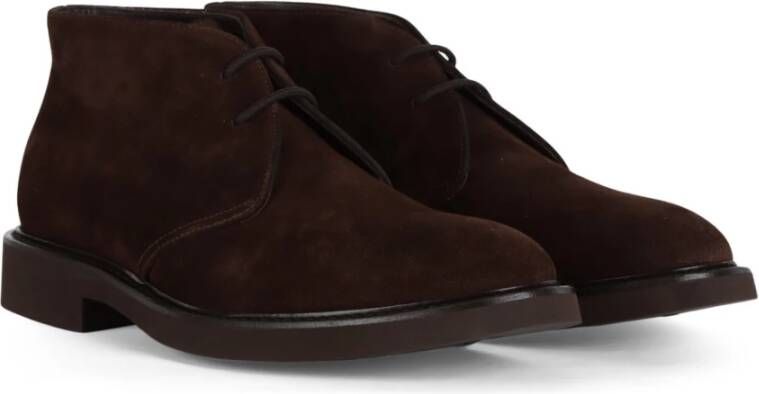 Doucal's Suède Veterschoenen Brown Heren