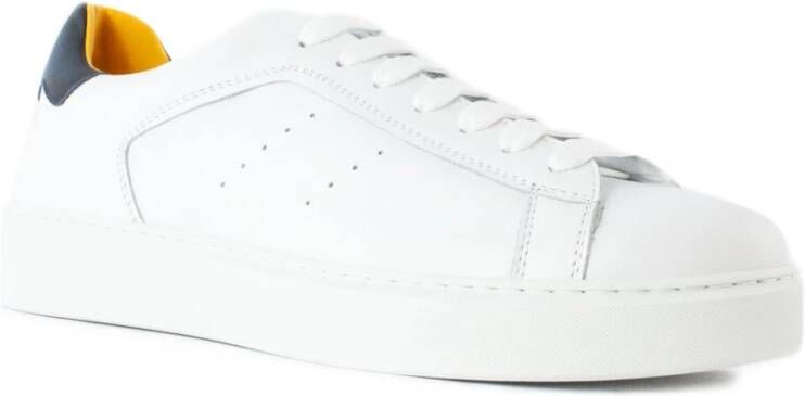 Doucal's Witte Leren Sneakers met Memory Foam Binnenzool White Heren