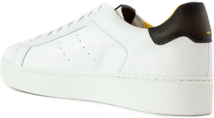 Doucal's Witte Leren Sneakers met Memory Foam Binnenzool White Heren