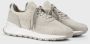 Doucal's Witte technische stof en suède sneaker voor dames | wit Gray Dames - Thumbnail 2