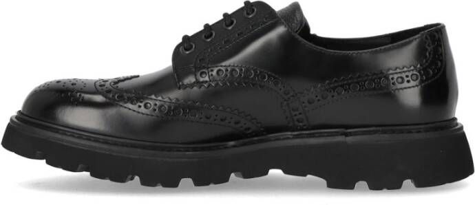 Doucal's Zwarte Brogue Veterschoen Black Heren