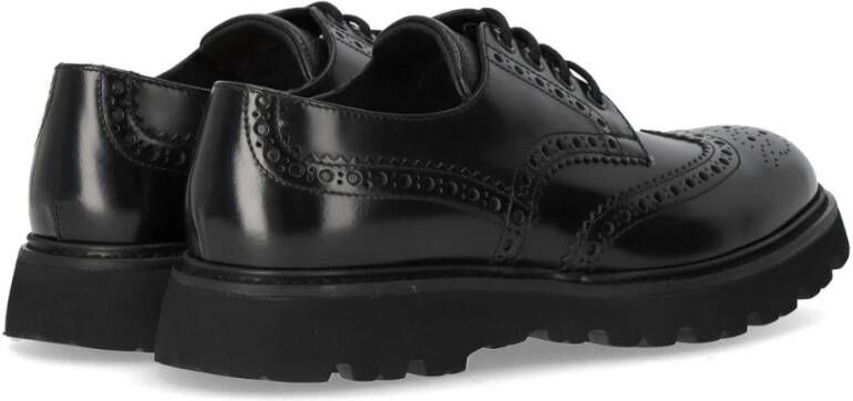 Doucal's Zwarte Brogue Veterschoen Black Heren