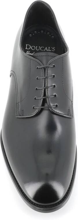 Doucal's Zwarte Derby Platte Schoenen Black Heren