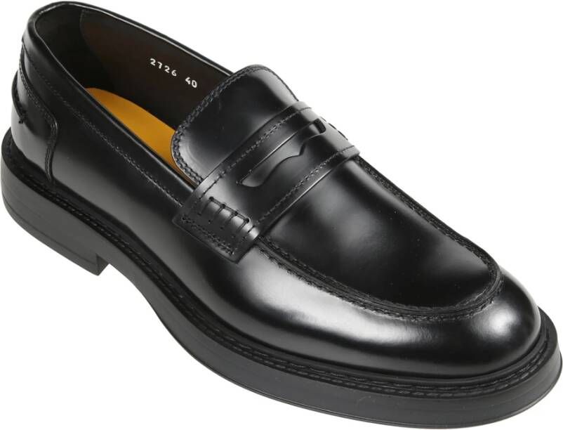 Doucal's Zwarte Horsebit Penny Loafer Black Heren