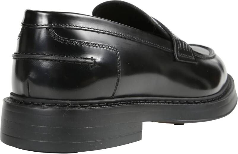 Doucal's Zwarte Horsebit Penny Loafer Black Heren