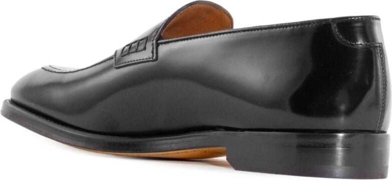 Doucal's Zwarte Leren Loafer Schoenen Black Heren