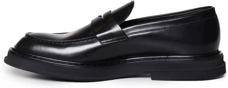 Doucal's Zwarte leren mocassin schoenen Black Heren