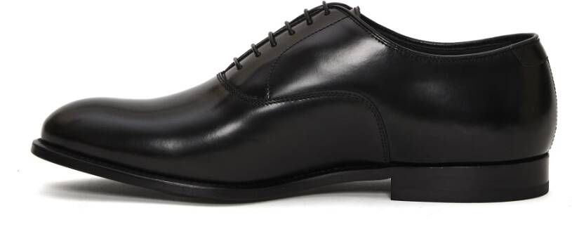 Doucal's Zwarte leren Oxford schoenen Black Heren