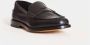 Doucal's Zwarte Leren Penny Moccasins Loafer Black Heren - Thumbnail 2