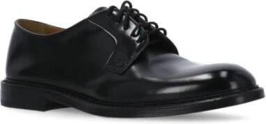 Doucal's Zwarte Leren Veterschoenen Black Heren