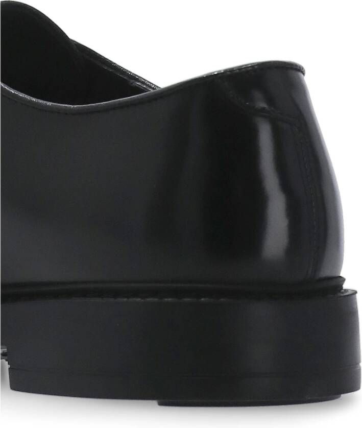 Doucal's Zwarte Leren Veterschoenen Black Heren