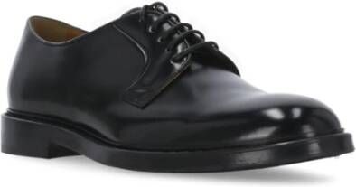 Doucal's Zwarte Leren Veterschoenen Black Heren