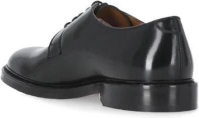 Doucal's Zwarte Leren Veterschoenen Black Heren