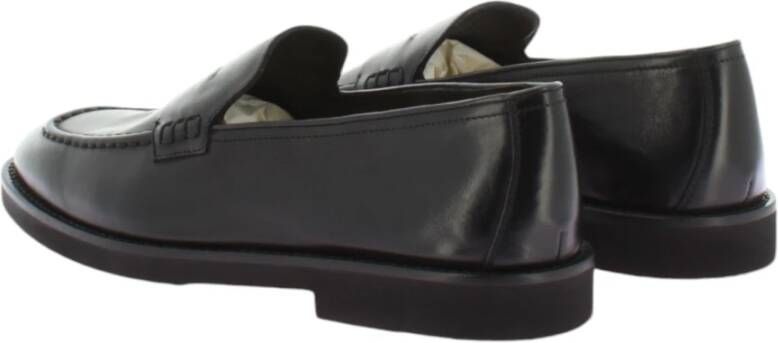 Doucal's Zwarte Penny Mocassin Platte Schoenen Black Heren