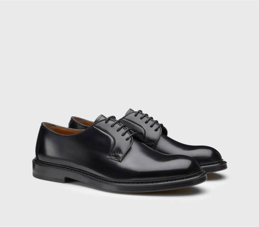 Doucal's Zwarte Platte Schoenen Black Heren