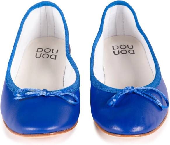 Douuod Woman Elektrisch Blauwe Ballerina's Handgemaakt in Italië Blue Dames
