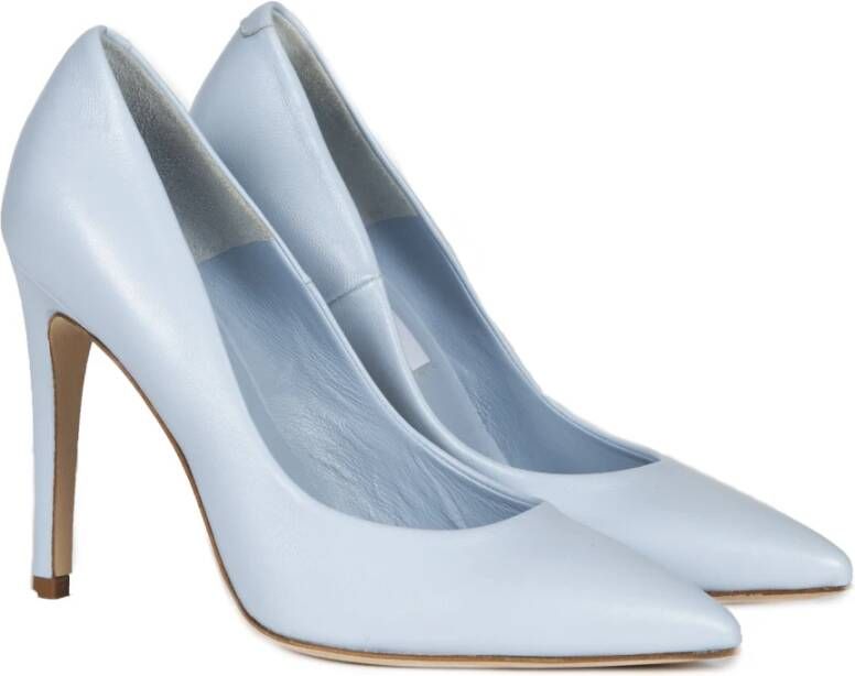 Douuod Woman Puntige Neus Leren Stiletto Pumps Blue Dames