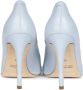 Douuod Woman Puntige Neus Leren Stiletto Pumps Blue Dames - Thumbnail 3